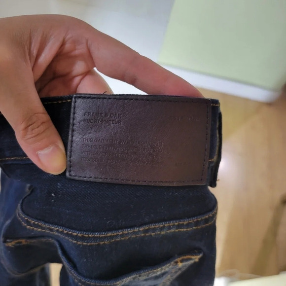 ❤️ 3 for $35 FRANK & Oak cooper slim fit straight leg dark denim jeans 38 x 34 - Picture 8 of 9